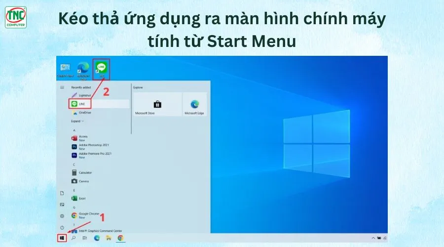 Đưa ứng dụng ra màn hình máy tính