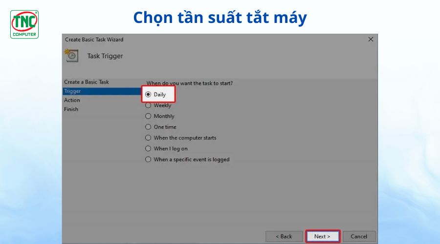 Hẹn giờ tắt máy win 10