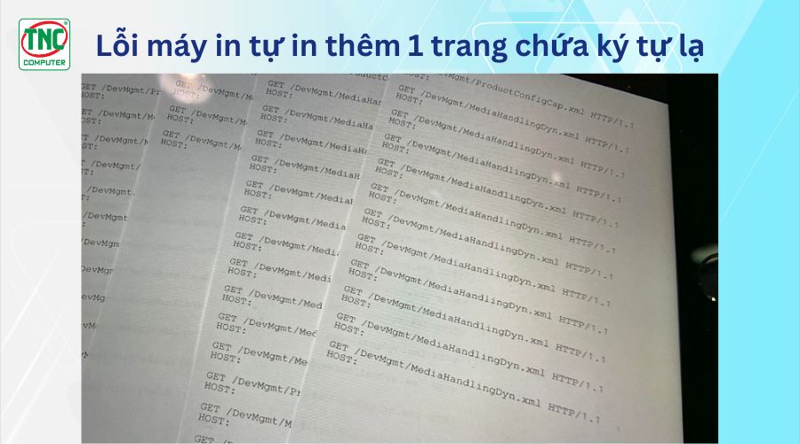 lỗi máy in in trang dư