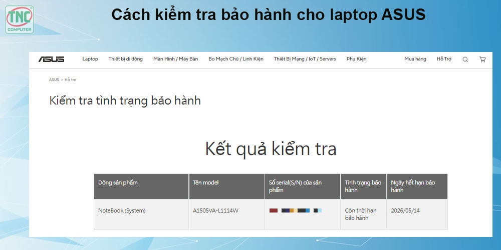 tra bao hanh asus