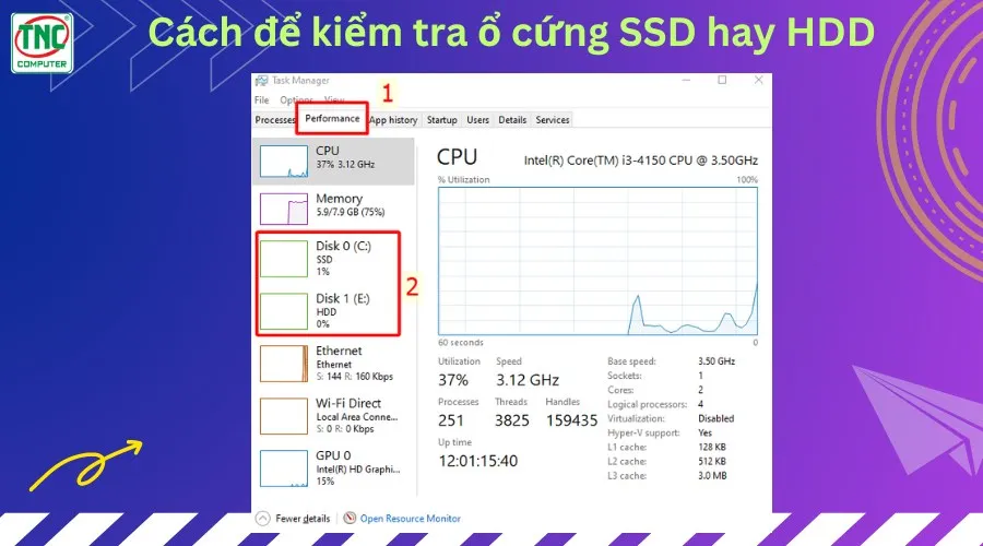 cách kiểm tra ssd hay hdd trên win 10