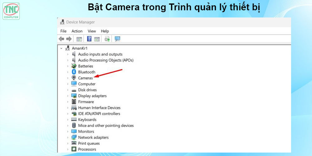 cách mở camera trên laptop win 11