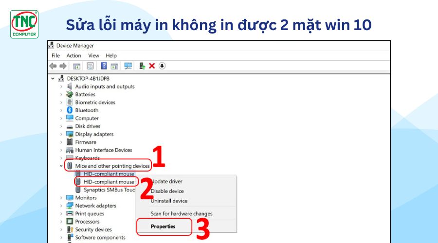 Lỗi máy in không in được 2 mặt win 10