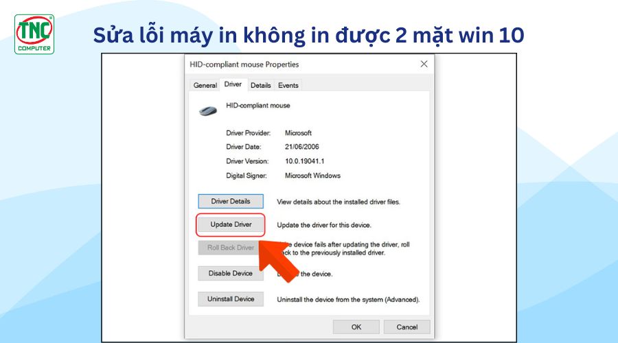 Lỗi máy in không in được 2 mặt win 10
