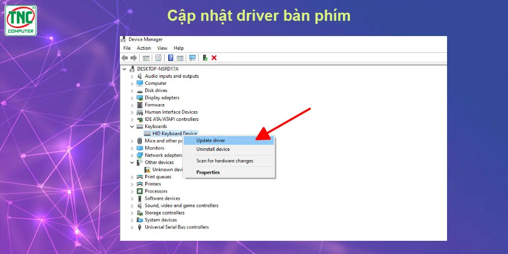 bàn phím máy tính bị loạn