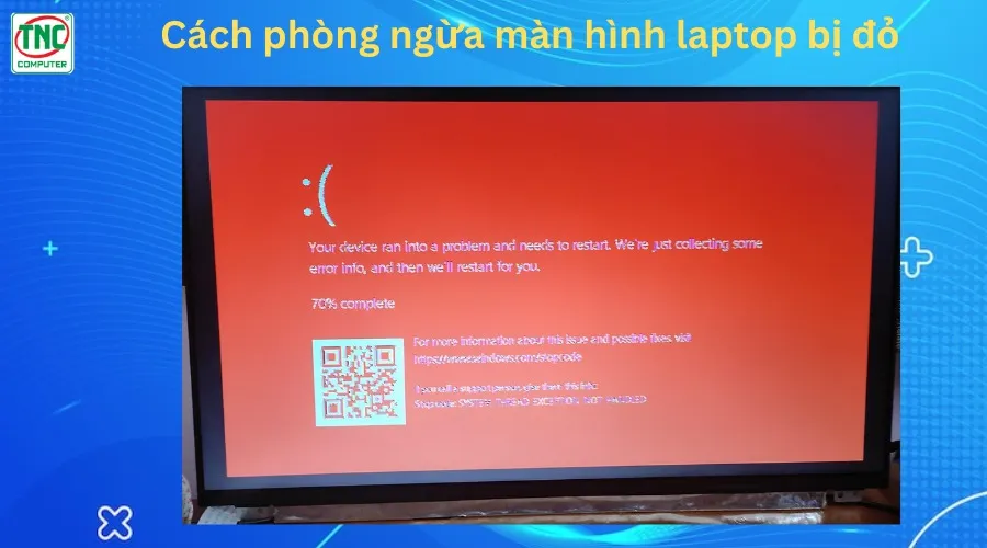 màn hình laptop bị màu đỏ