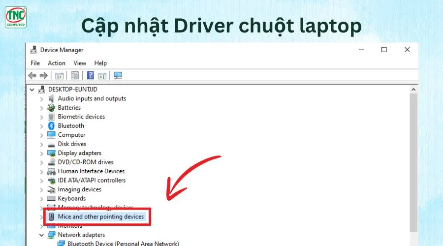 mất con trỏ chuột trên màn hình laptop Asus