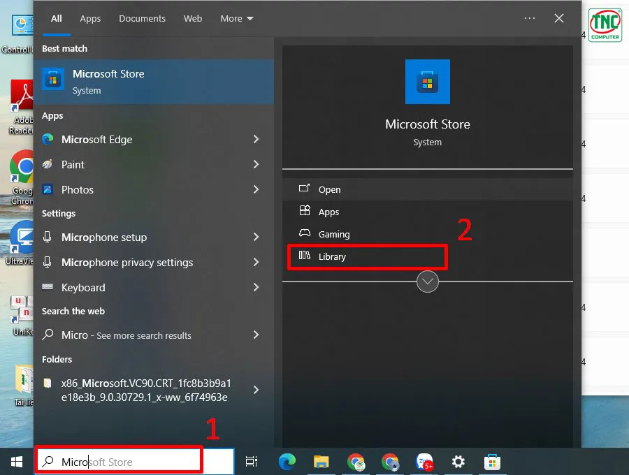 Mở Microsoft Store trên Windows