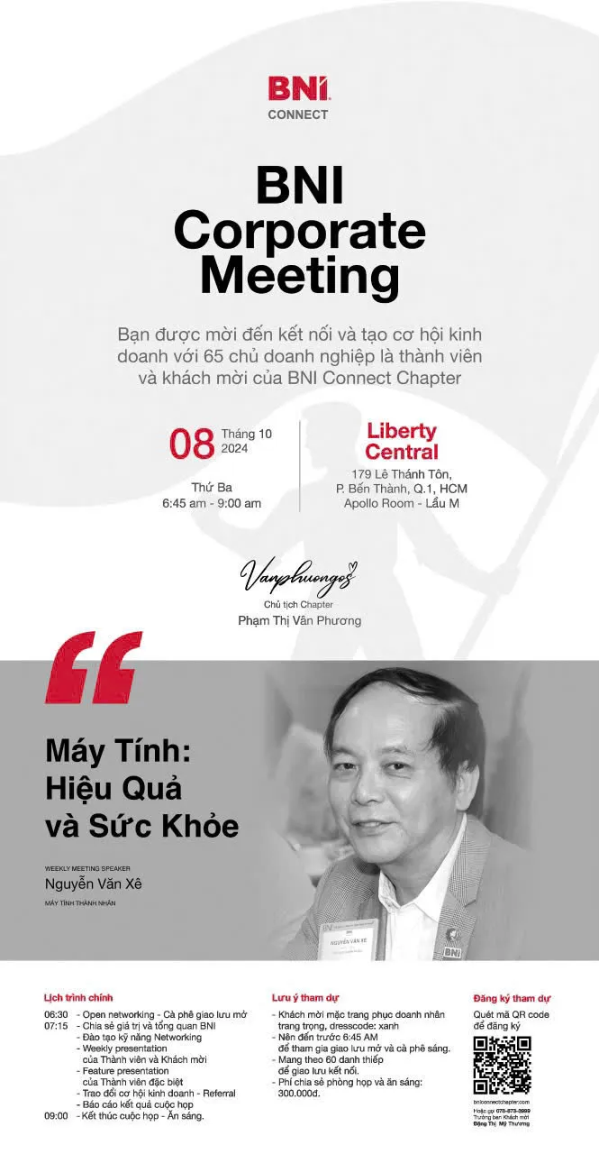 Thư mời showcase Máy tính hiệu quả và sức khỏe