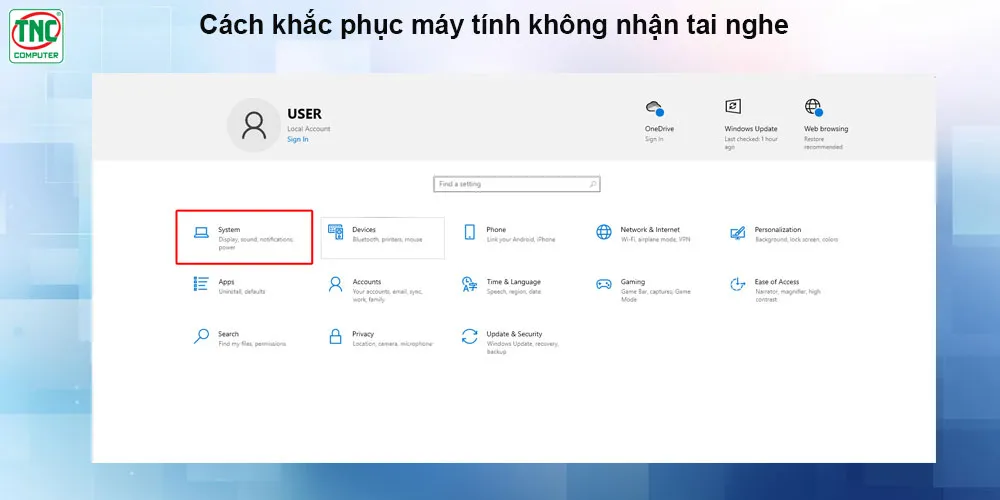 cắm jack 3.5 vào pc không nhận