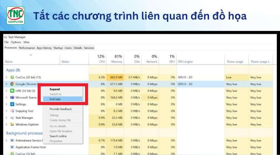 phím tắt reset card màn hình