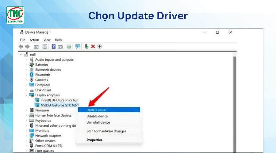 phím tắt reset card màn hình