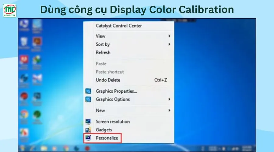 tăng độ sáng màn hình pc win 7