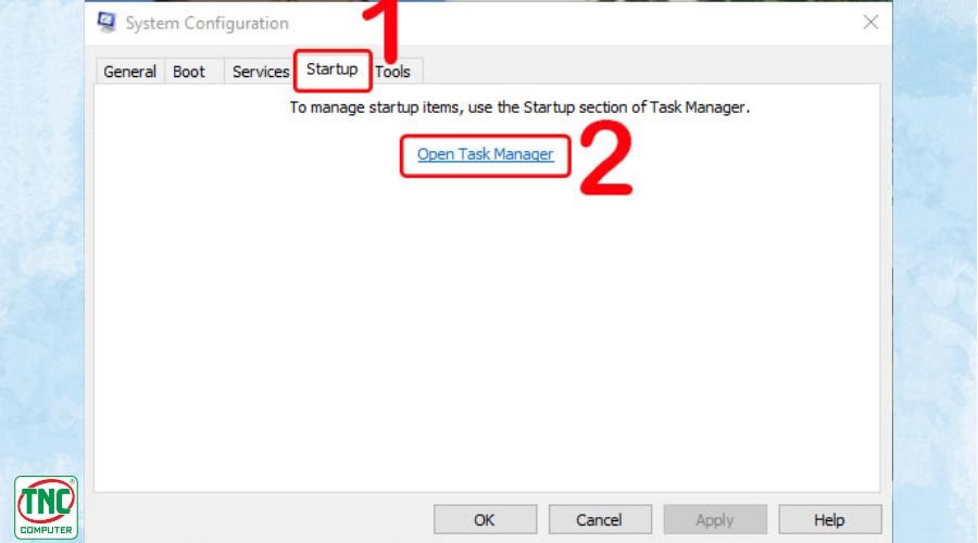 Tắt ứng dụng khởi chạy cùng win 10