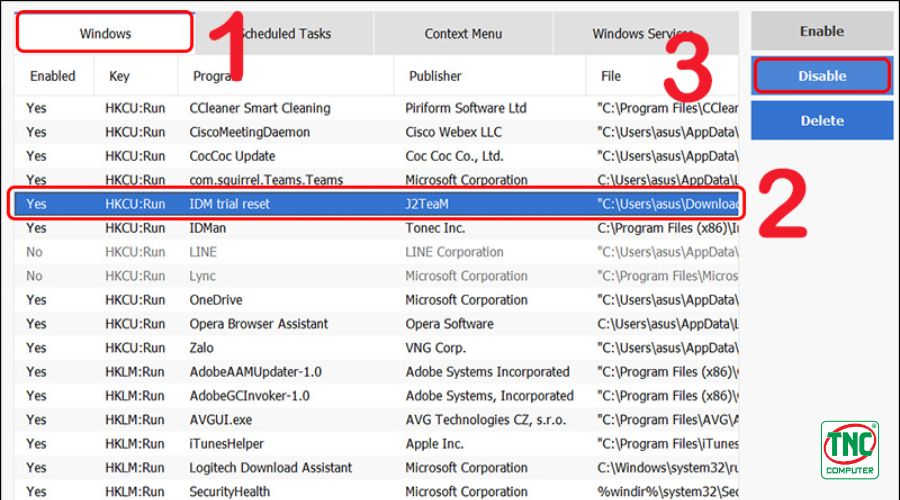 Tắt ứng dụng khởi chạy cùng win 10