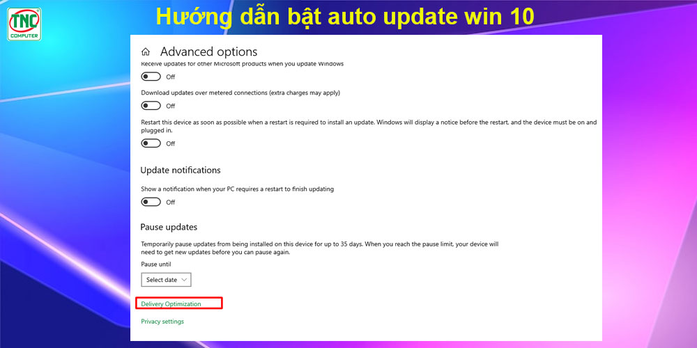 win 10 tự update