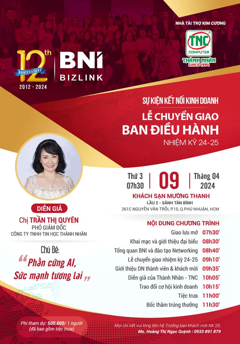 Thành Nhân - TNC đồng hành cùng BNI Bizlink tại sự kiện kết nối kinh doanh