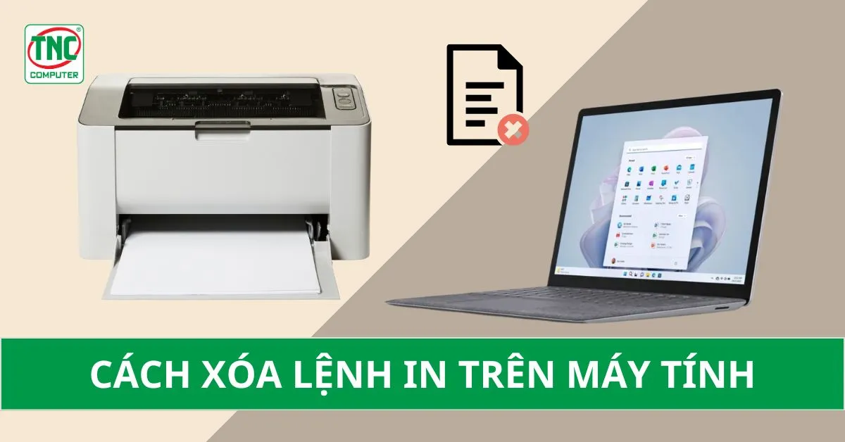 Cách xóa lệnh in trên máy tính