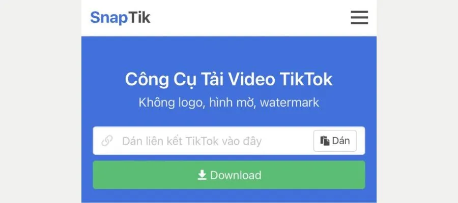 Bước 2 tải Snaptik