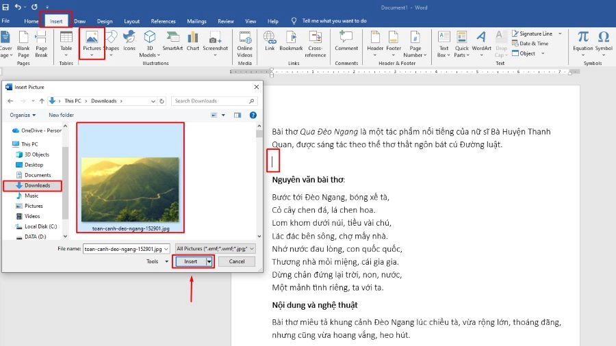 Hướng dẫn cách chèn ảnh vào Word đơn giản cho dân văn phòng, sinh viên