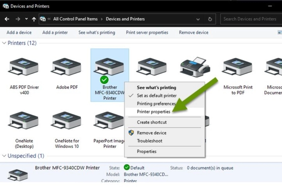 Driver máy in chưa được cập nhật Driver máy in chưa được cập nhật