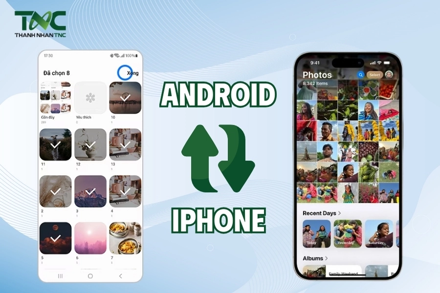 Cách chuyển ảnh từ Android sang iPhone