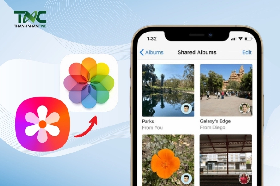 cách chuyển ảnh từ Android sang iPhone