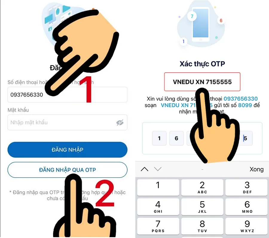 Đăng nhập bằng mã OTP