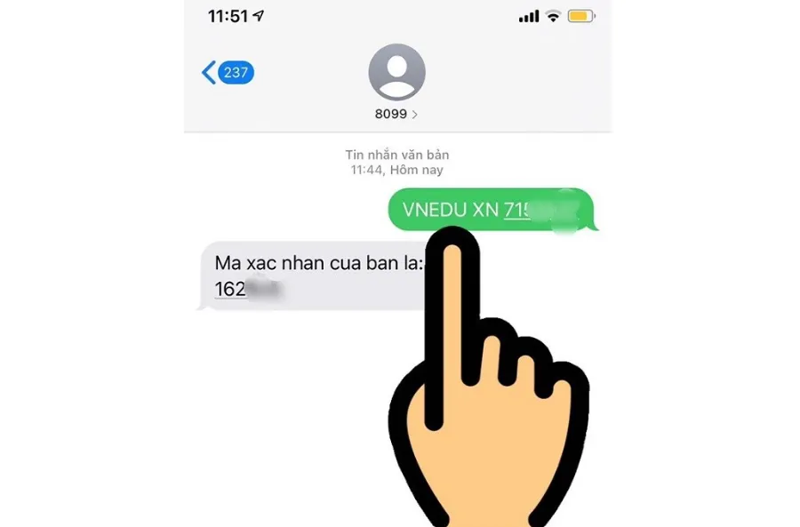 Soạn cú pháp trong ứng dụng thông báo để nhận mã xác thực OTP