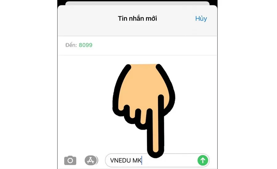 Soạn tin nhắn với cú pháp bên dưới để lấy mật khẩu