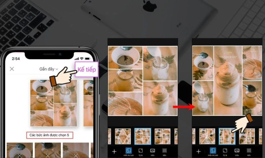 Ghép ảnh trên iPhone bằng PicsArt