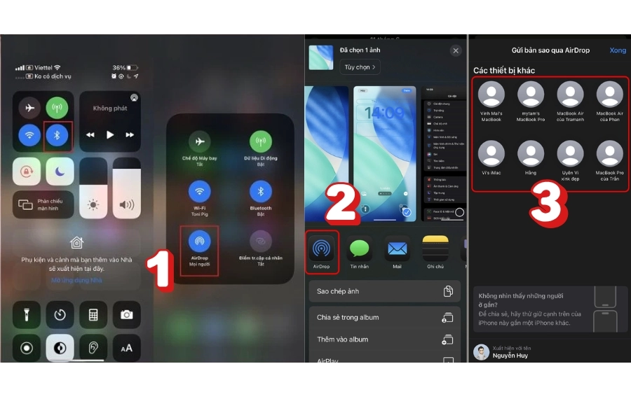 Chuyển ảnh qua AirDrop (Hệ sinh thái Apple) Chuyển ảnh qua AirDrop (Hệ sinh thái Apple)