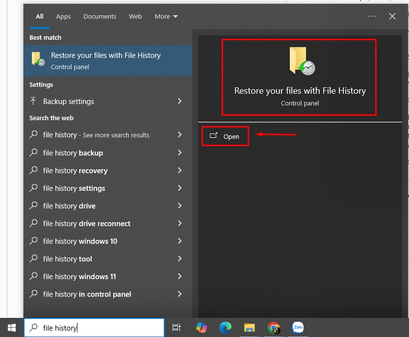 khôi phục file đã xóa
