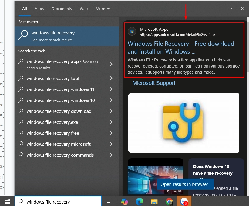khôi phục file đã xóa