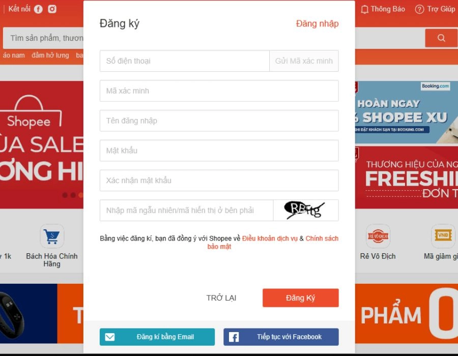 Bước 3: Đăng nhập và sử dụng Shopee