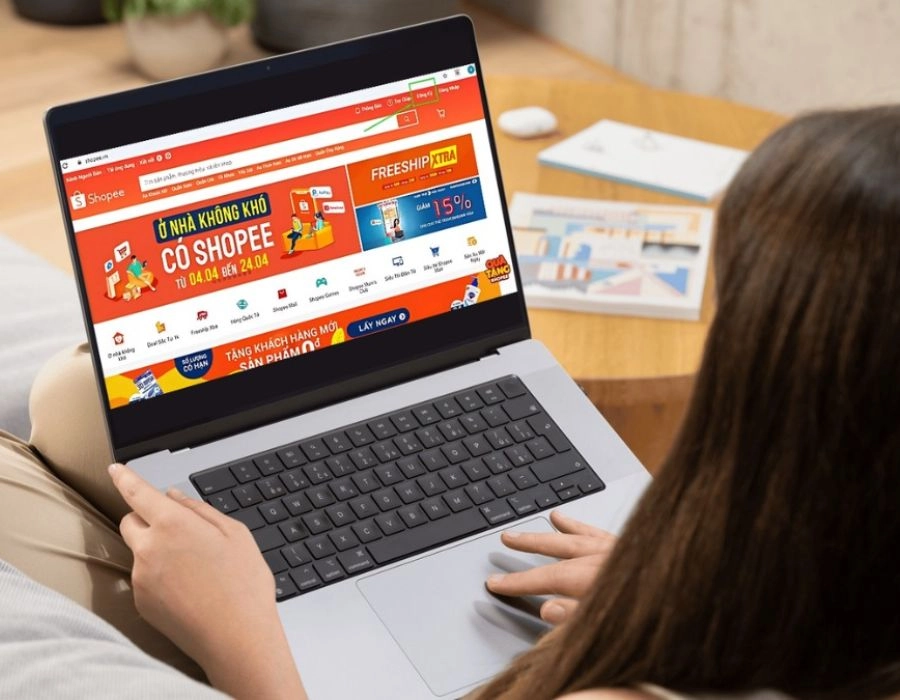 Bước 3: Sử dụng Shopee trên trình duyệt