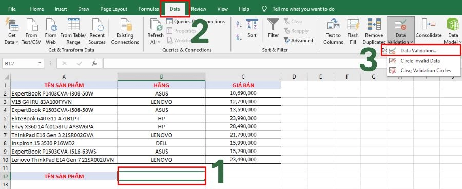 Cách tạo Drop List trong excel dễ dàng cho dân văn phòng