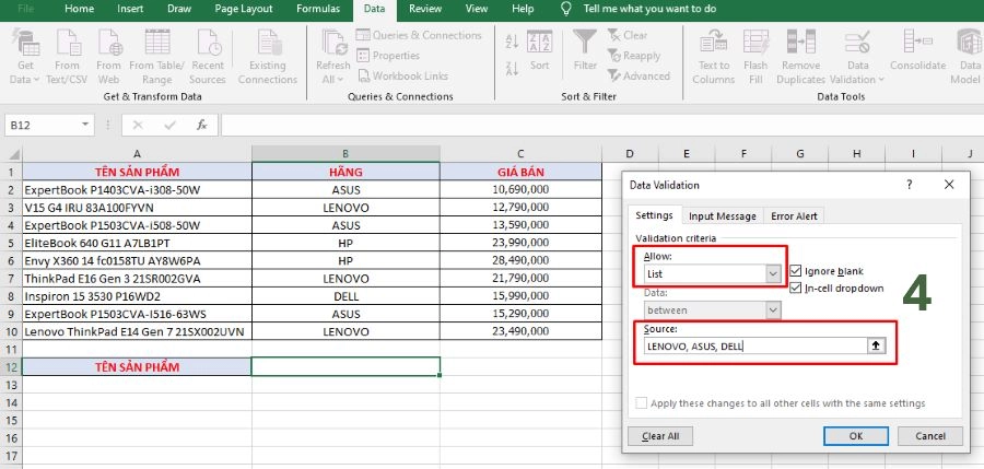 Cách tạo Drop List trong excel dễ dàng cho dân văn phòng
