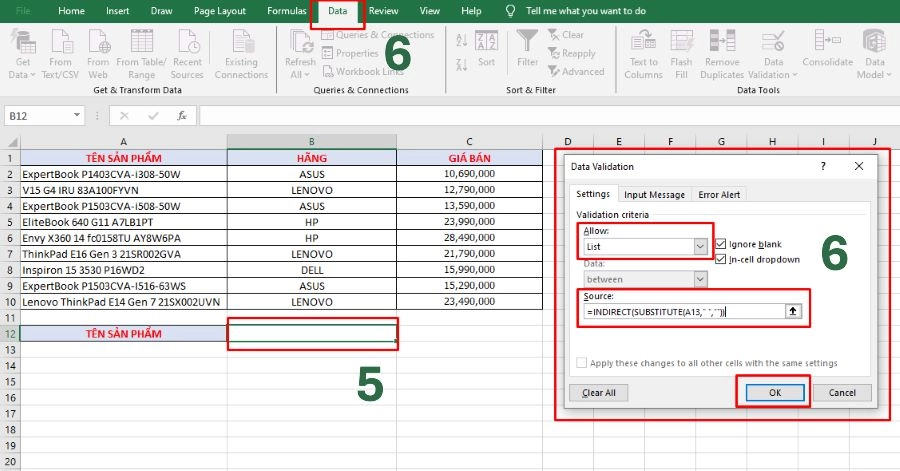 Cách tạo Drop List trong excel dễ dàng cho dân văn phòng