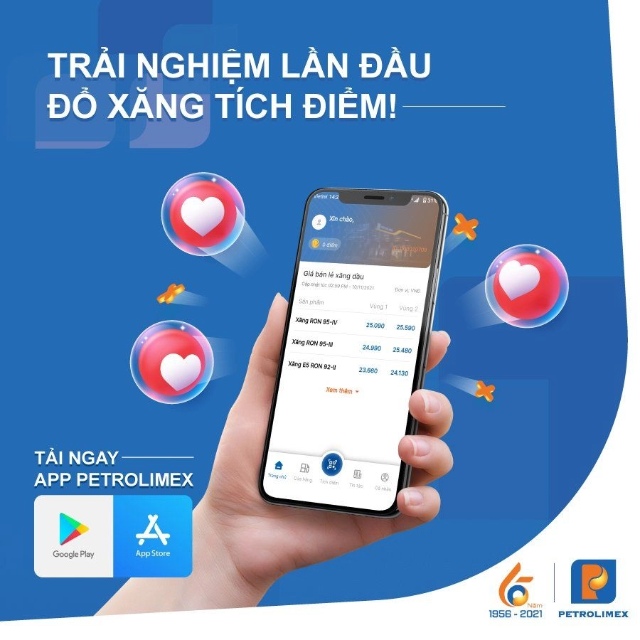 Tìm cây xăng gần nhất bằng ứng dụng hãng (Petrolimex, PV Oil, v.v.)