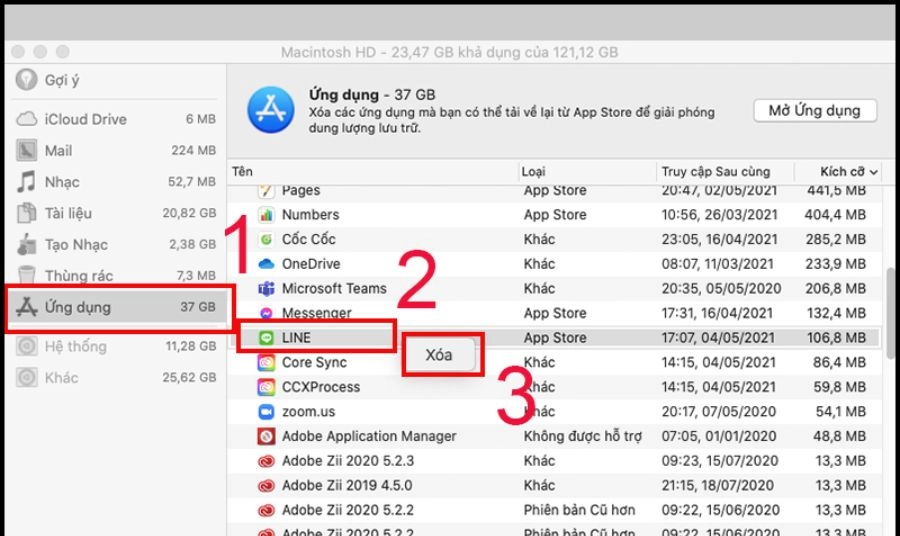 Xóa ứng dụng Xóa ứng dụng