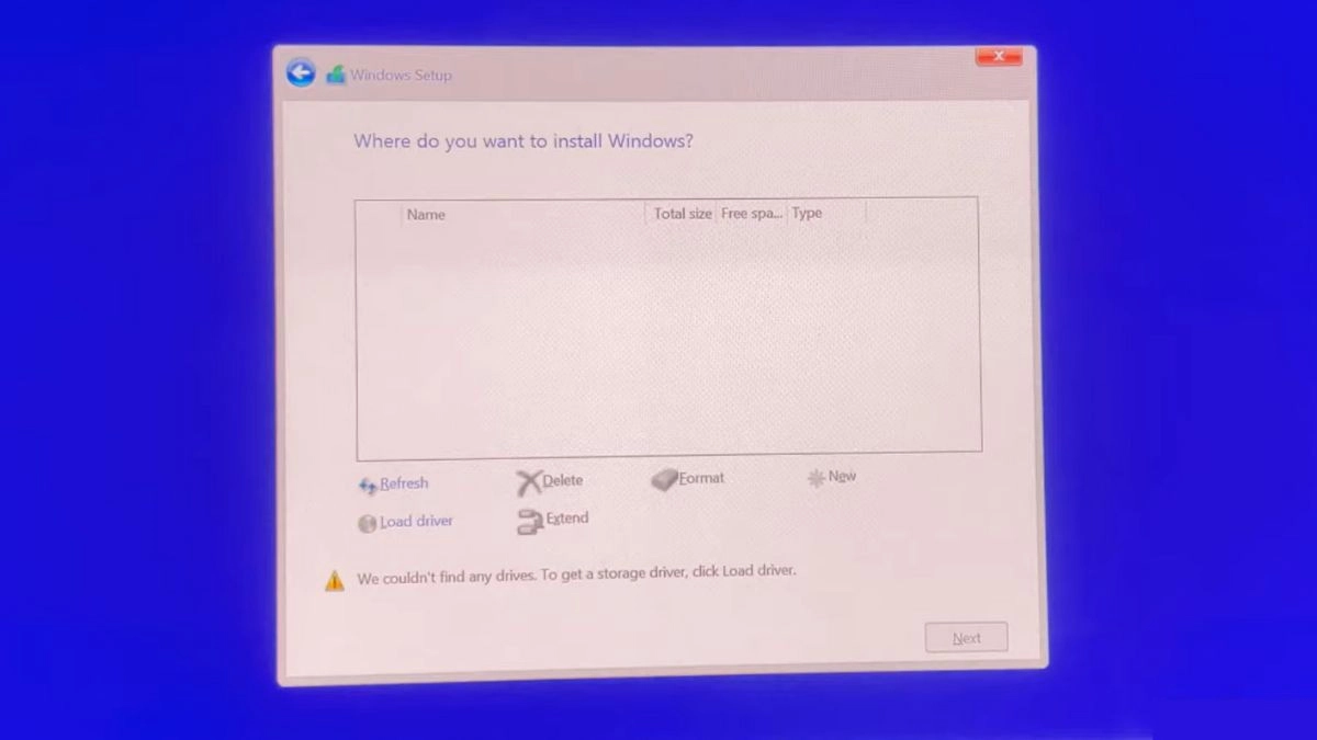 Tại sao cài Win 11/10 lại không nhận ổ cứng? Tại sao cài Win 11/10 lại không nhận ổ cứng?
