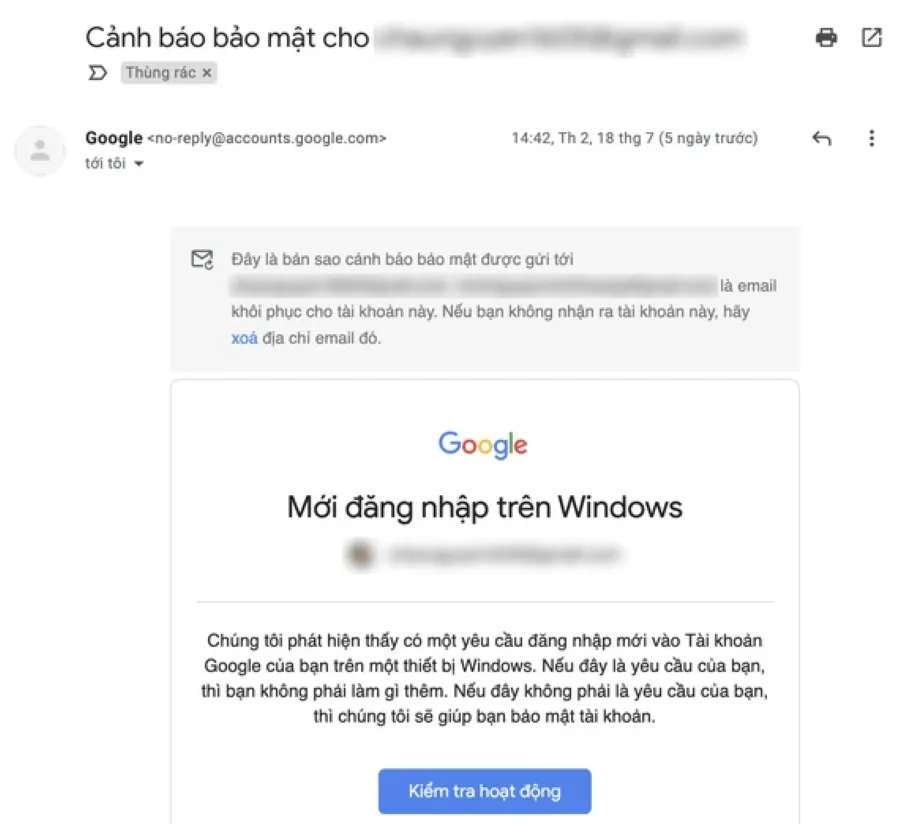 Cảnh báo bảo mật