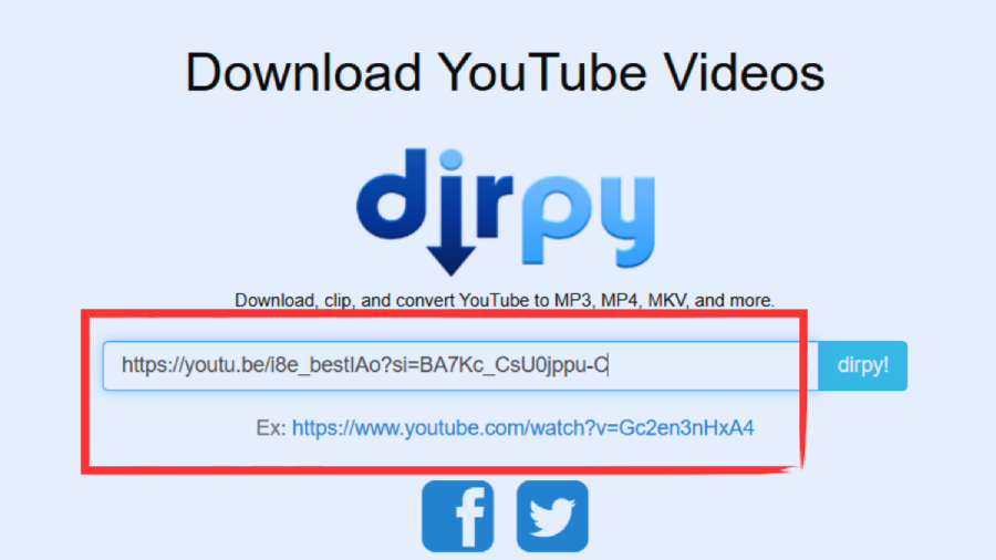Dán đường link video YouTube