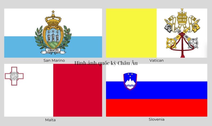 Hình ảnh Quốc kỳ các nước Châu Âu
