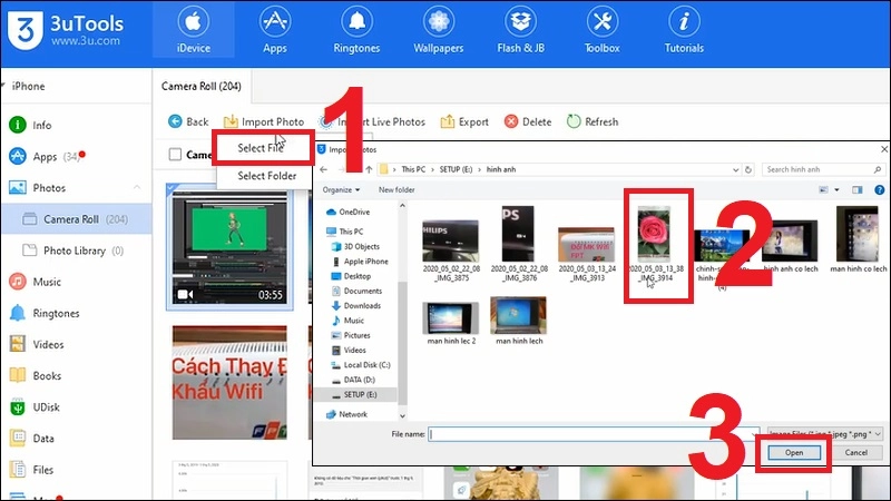 Cách copy ảnh từ máy tính vào iPhone bằng 3uTools