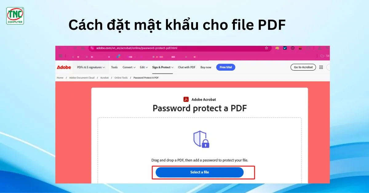 đặt mật khẩu cho file pdf