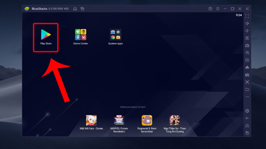 Đăng nhập vào Google Play Store