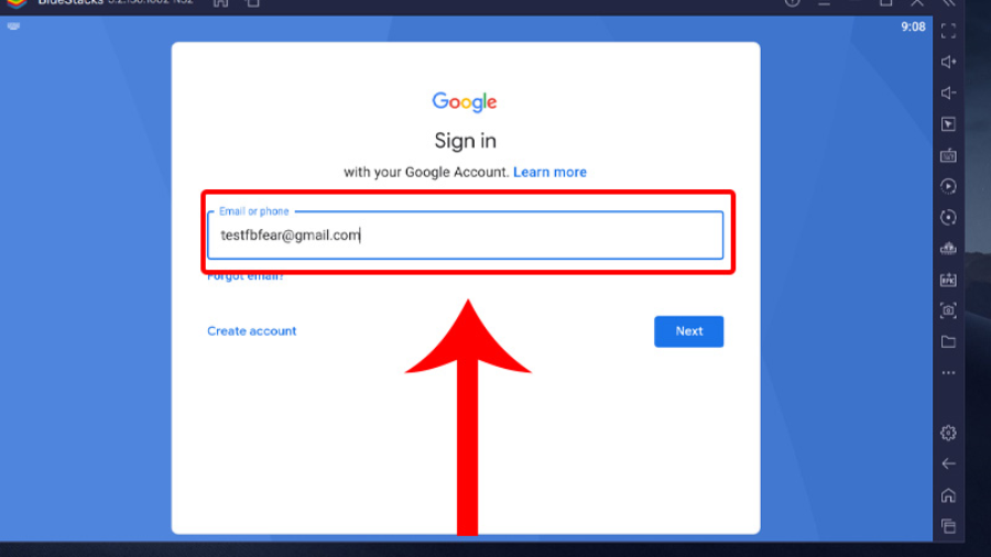 Nhập thông tin tài khoản Google để hoàn tất đăng nhập