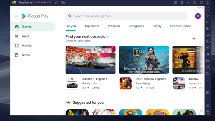 Bạn sẽ vào giao diện của Google Play Store